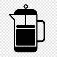 French Press Coffee, French Press Maker, French Press Coffee Maker, French Press icon svg