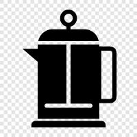 French Press, Drip Coffee Maker, Single Serve Coffee Maker, Coffee Maker icon svg