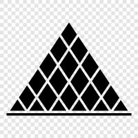 French Pyramid, Pyramid of the Louvre, Pyramid of Paris, Pyramid of icon svg