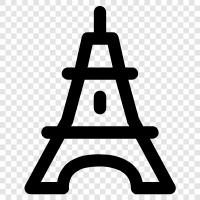 French, tower, Paris, France icon svg