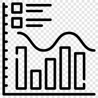 frequency, bar graph, scatter graph, pie chart icon svg