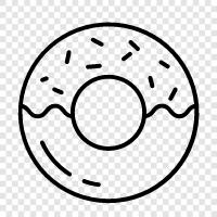 fried doughnut, donut, cake doughnut, yeast doughnut icon svg