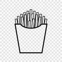 fries, french fries, crispy fries, salt icon svg