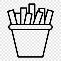 fries, fries box, fries container, fries box for fries icon svg