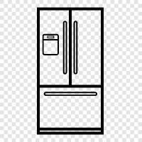 frigidaire, freezer, refrigerator, freezers icon svg