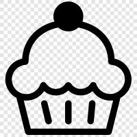 frosting, cake, birthday, cupcake icon svg
