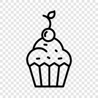 frosting, cake, cupcakes, bakery icon svg