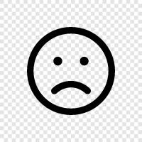 frowning, unhappy, unhappy face, frowning face icon svg
