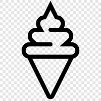 gefrorener Joghurt, Joghurt, Tiefkühlkost, Lebensmittel symbol