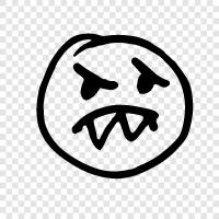 frustrated, aggravated, irritated, hostile icon svg