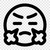 frustrated, hostile, disturbed, enraged icon svg