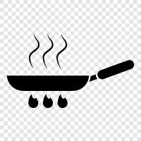 frying, frying pan, frying oil, french fry icon svg