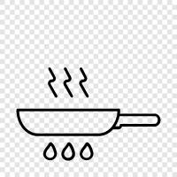 frying, frying pan, frying oil, frying food icon svg