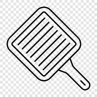 frying pans, frying pan size, frying pan material, frying pan coating icon svg