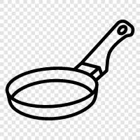 frying pans, frying pan sizes, frying pan material, frying pan cooking icon svg