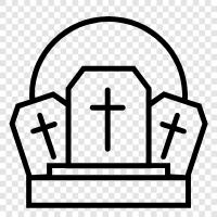 funeral, burial, mausoleum, cemetery icon svg