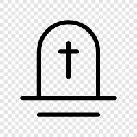 funeral, burial, memorial, cemetery service icon svg