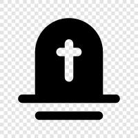 funeral, burial, burial ground, graves icon svg