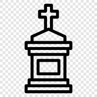 funerals, graves, cemetery, plot icon svg