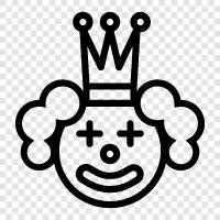 funny, funny pictures, funny pictures of clowns, clowns for children icon svg