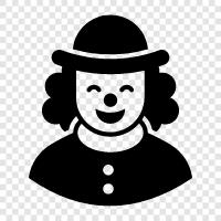 funny, jester, entertainment, performance icon svg