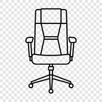 furniture, office chair, wooden chair, office furniture icon svg