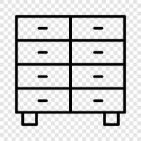 furniture, bedroom, storage, underbed icon svg