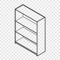 furniture, storage, organization, Shelves icon svg