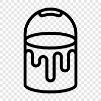 gallon, brush, paint, cans icon svg