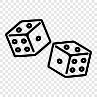 gambling, gaming, dice games, dice figurines icon svg