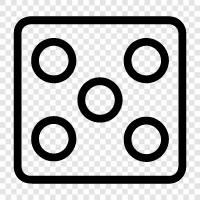 gambling, roll, throw, number icon svg