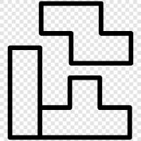 game, puzzle, blocks, Tetris game icon svg