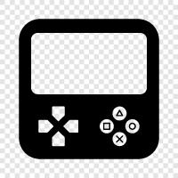 game console, handheld game console, handheld gaming, portable game console icon svg