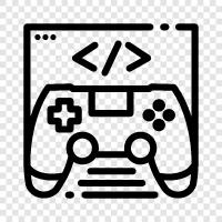 game design, game programming, game engines, game development tools icon svg