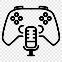 gaming podcasts, gaming news, gaming reviews, gaming videos icon svg