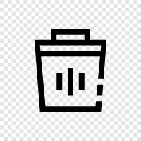 garbage bin, garbage cans, trash can, waste bin icon svg