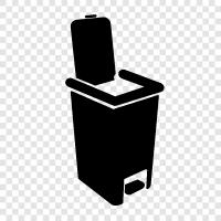 garbage bin, trash can, recycling bin, compost bin icon svg