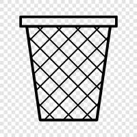 garbage bin, rubbish can, garbage can, waste bin icon svg