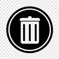 garbage bin, garbage can, rubbish bin, rubbish can icon svg