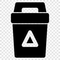 garbage bin, recycling bin, compost bin, trash bin icon svg