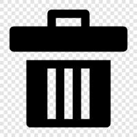 çöp, garbage can, rubbish, recycling ikon svg