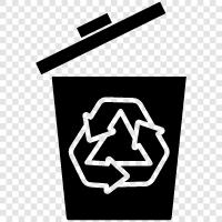 garbage, rubbish, waste, garbage can icon svg
