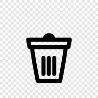 Garbage Can, Waste Bin, Recycling Bin, Cleanup Bin icon svg