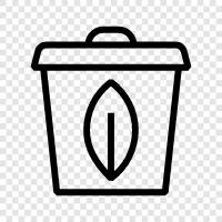 garbage can, garbage, waste, garbage can liners icon svg