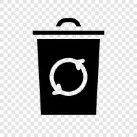 garbage can, garbage bin, garbage can lid, garbage can with lid icon svg