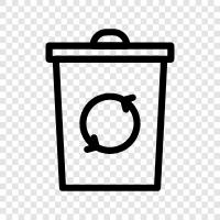 garbage can, waste bin, garbage can liner, garbage can liners icon svg