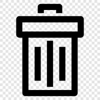 Garbage Can, Canister, Recycling Bin, Trash icon svg