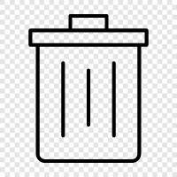 garbage can, garbage can lid, garbage disposal, garbage disposal unit icon svg
