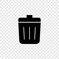 Garbage Can, Recycling Bin, Trash Compactor, Trash Bag icon svg