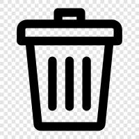 Garbage Can, Trash Bin, Recycling Cart, Trash Can Lin icon svg